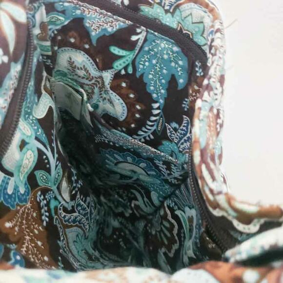 Vera Bradley Java Blue Crossbody Bag Purse Ret 2006, Discontinue  Floral Paisley - Picture 6 of 8